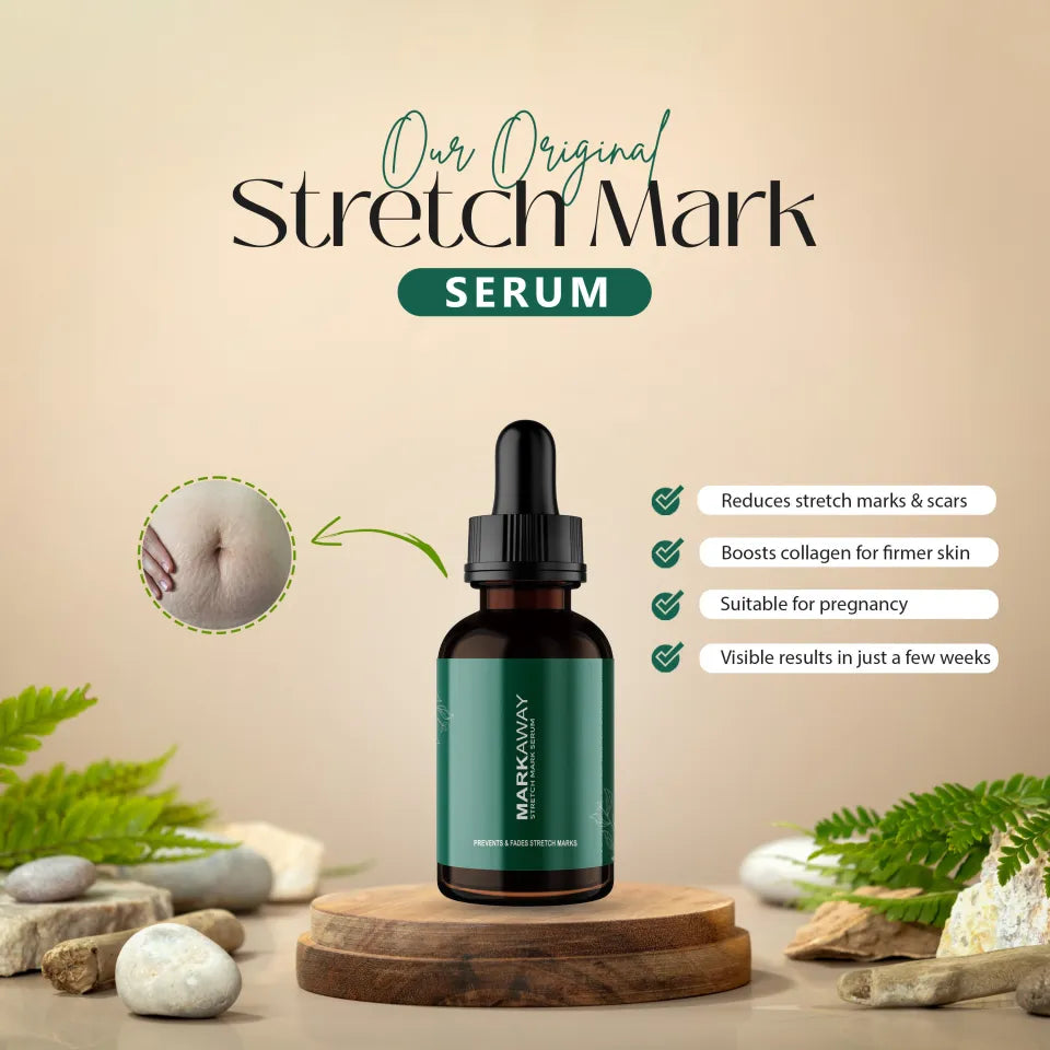 MARKAWAY Stretch Mark Repair Serum | Herbal Skin Repair Formula (Pack of 2)