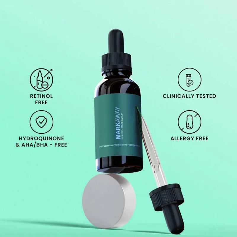 MARKAWAY Stretch Mark Repair Serum | Herbal Skin Repair Formula (Pack of 2)